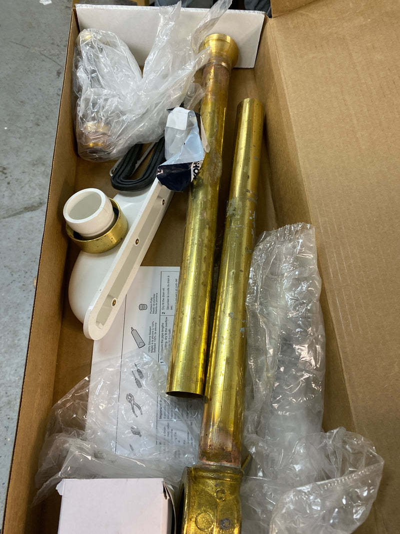 Kohler K-7271-SN Clearflo 1-1/2" Toe-Tap Tub Drain Kit - with Brass Slotted Overflow - Vibrant Polished Nickel