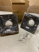 LIT-PaTH Outdoor Post Light Mounting Base, Pier Mount Base, 2-Pack, Black