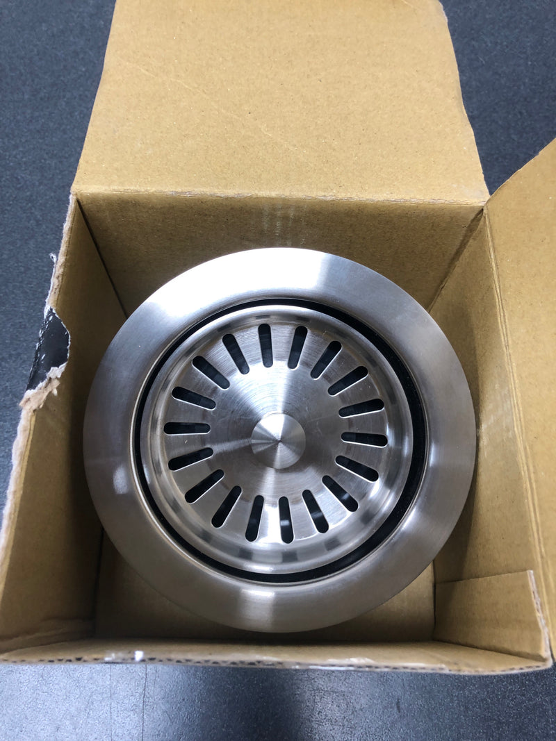 Signature Hardware 446668 3-1/2" Garbage Disposal Flange with Basket Strainer - Fits Sinks Up to 5/8" Thick - Stainless Steel