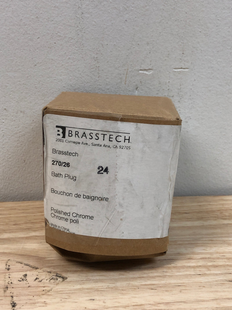 Brasstech 270/26 1-1/2" IPS Brass Lift and Turn Drain - Polished Chrome