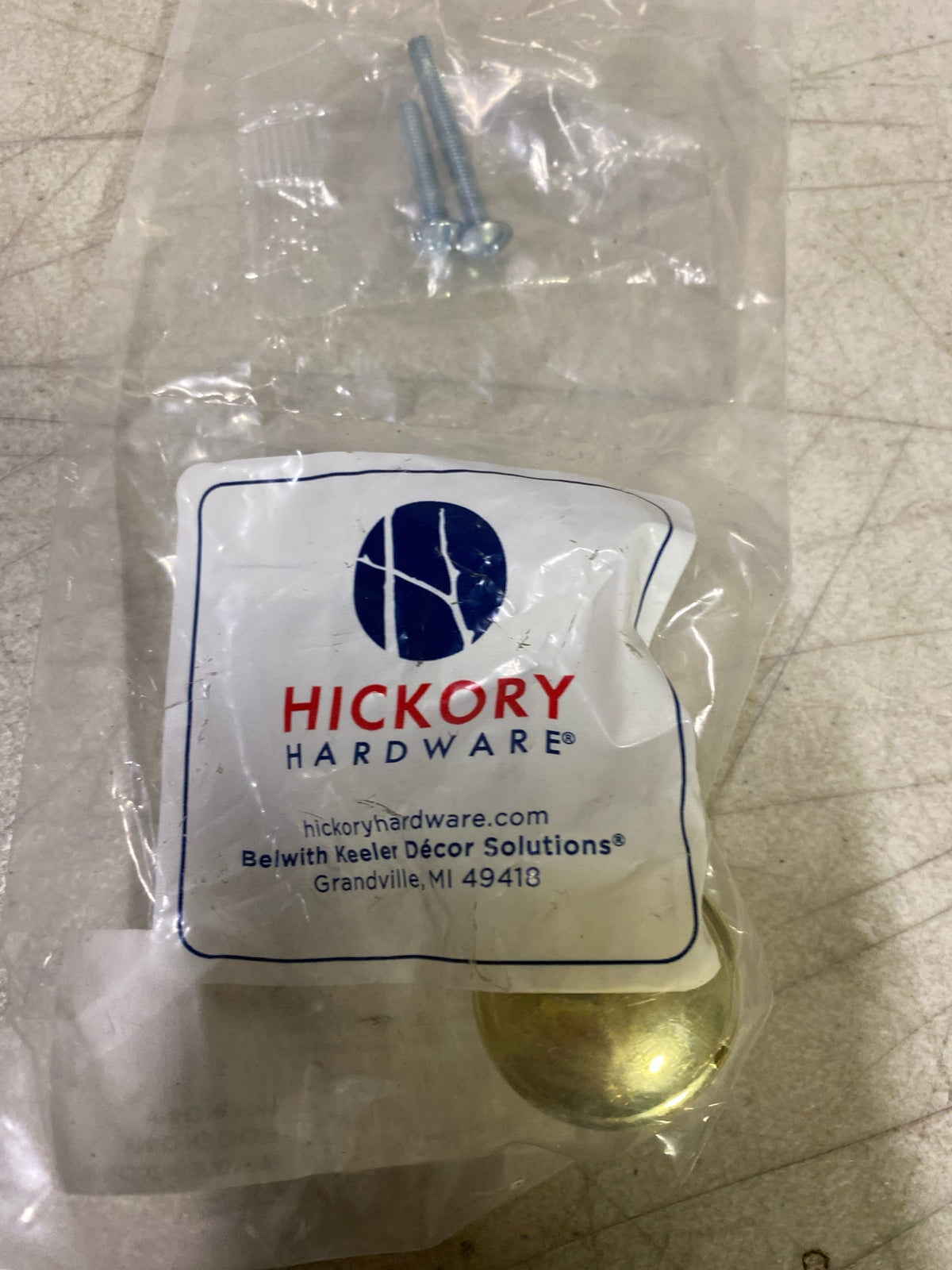 Hickory Hardware P3053-PB Williamsburg 1.25" Cabinet Knob Polished Brass Sealed