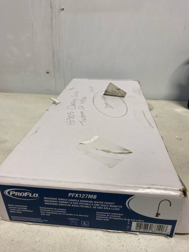 PROFLO PFX127 Mackinac 1.5 GPM Single Hole Kitchen Faucet - Matte Black