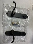 Emtek 1821MB Sandcast Bronze Door Configuration 8 Keyed Entry Sandcast Bronze Arched Trim Lever Set with American Cylinder Below Handle - Medium Bronze