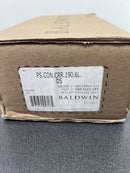 Baldwin PSCONCRR190 Contemporary Passage Door Knob with Round Rose - Satin Black