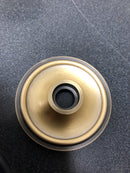 Nostalgic Warehouse 704838 Vintage Luxe Waldorf Lead Crystal Octagon Single Dummy Door Knob with Solid Brass Classic Rose Plate - Antique Brass