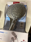 Pfister 020-HFM01CC HydroFuse 2.5 GPM Single Function Shower Head and Multi Function Hand Shower with MagnePfit Technology - Includes Hose - Polished Chrome