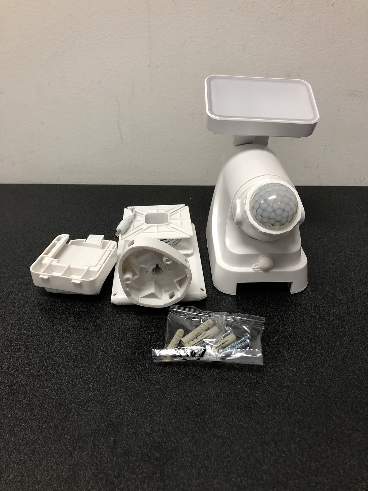 Heath Zenith HZ-7162-WH-G Single Light 7" Wide Integrated LED Outdoor Single Head Flood Light - Motion Sensor Activated and Solar Powered - White