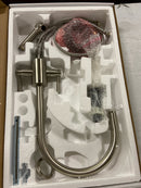 Perrin and Rowe U.4312LS-STN-2 Holborn 1.8 GPM Single Hole Kitchen Faucet - Includes Side Spray - Satin Nickel