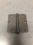 Deltana S35R510B 3-1/2 x 3-1/2 Plain Bearing 5/8" Radius Corner Full Mortise Hinge - Pair - Oil Rubbed Bronze