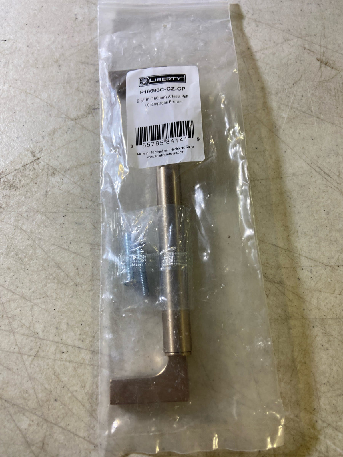 Liberty P16693C-CZ-CP Artesia 6-5/16 in. (160 mm) Modern Champagne Bronze Cabinet Drawer Bar Pull