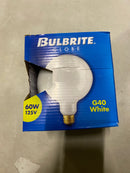 Bulbrite 60G40WH 60 Watt Incandescent G40 Globe Medium Base White 12 Ct