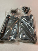 Emtek 92034US19 4" x 4" Plated Steel Heavy Duty 5/8" Radius Round Corner Plain Bearing Hinges - Pair - Flat Black
