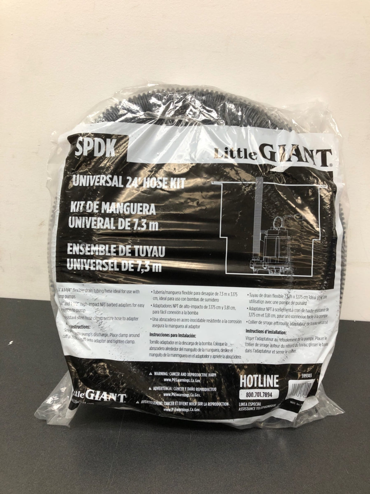 Little Giant 599303 Discharge Kit for Use with Sump Pumps 24' Hose - N/A