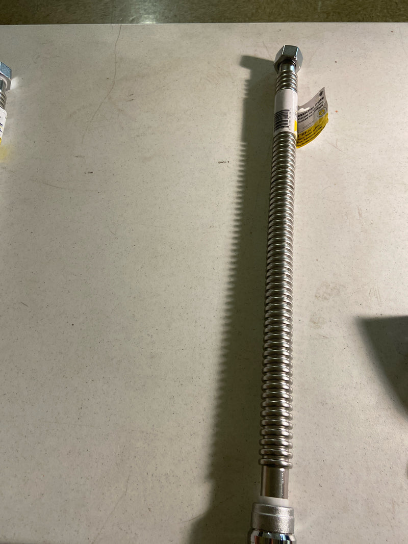 Sharkbite SS3094FLEX24LF 1 in. Push-to-Connect x 1 in. FIP x 24 in. Corrugated Stainless Steel Water Softener Connector