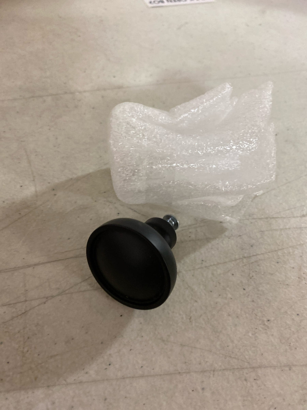Baldwin 4403190BIN Tulip 1-1/2 Inch Mushroom Cabinet Knob from the Estate Collection - Satin Black