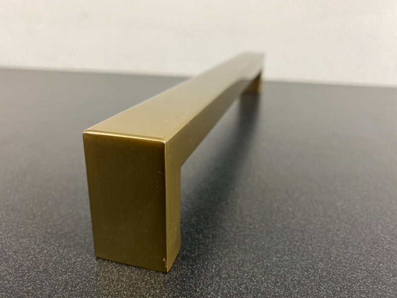 Emtek 86711US4 Warwick 12 Inch Center to Center Handle Appliance Pull from the Modern Rectangular Collection - Satin Brass