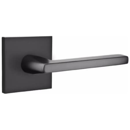Emtek C5110HLOUS19 Helios Passage Door Lever Set with Square Rose and Concealed Screws from the Brass Modern Collection - Flat Black