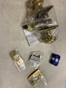 Emtek 8131PUS7 Providence Passage Door Knob Set with Quincy Rose from the Classic Brass Collection - French Antique