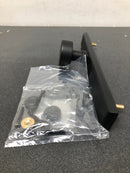 Emtek 5043FB 11 Inch Stretto Rectangular Single Dummy Sideplate Entry Set from the Sandcast Bronze Collection - Flat Black