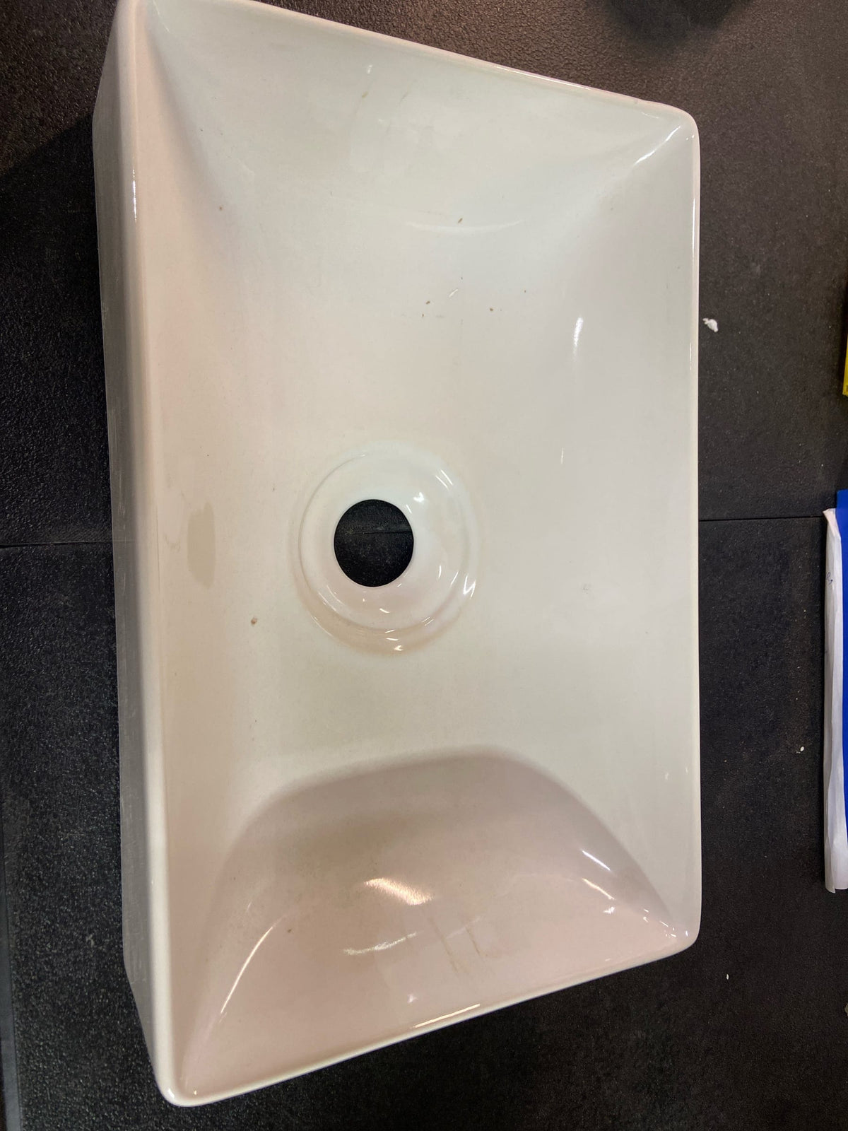 WS Bath Collections Vision 6042 Vision 16-1/2" Rectangular Ceramic Vessel Bathroom Sink - Ceramic White