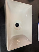 WS Bath Collections Vision 6042 Vision 16-1/2" Rectangular Ceramic Vessel Bathroom Sink - Ceramic White