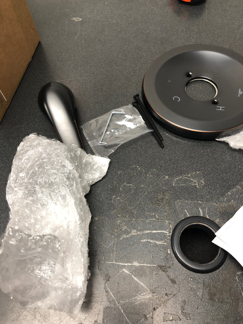 Design House 595074 Middleton II Pressure Balanced Valve Trim Only with Single Lever Handle - Oil Rubbed Bronze