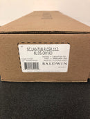 Baldwin La Jolla Right Handed Standard C Keyway Single Cylinder Keyed Entry Handleset with Tube Lever and Contemporary Square Interior Trim from the Reserve Collection