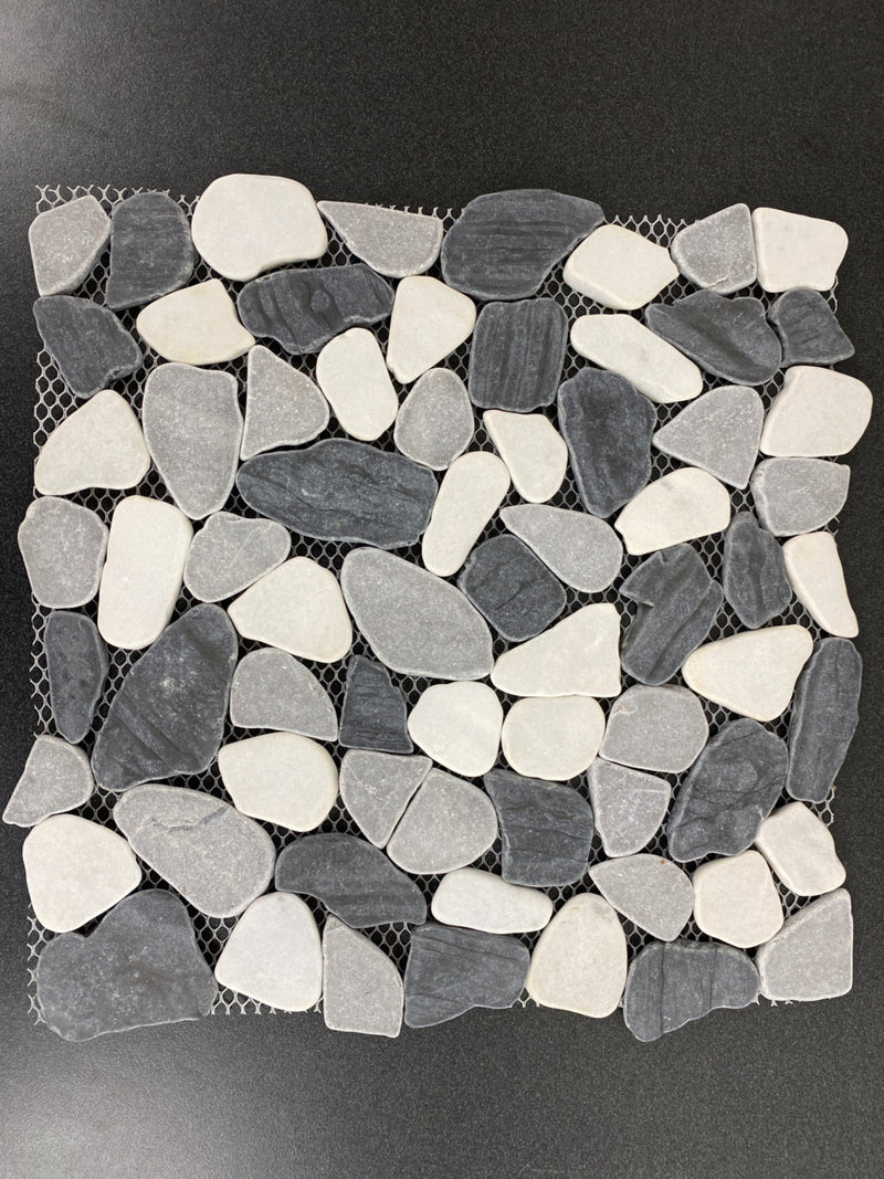 Emser Tile M18VENEIT1212MF Venetian Pebbles - Pebble Mosaic Floor and Wall Tile - Textured Stone Visual - Italia