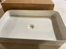 WS Bath Collections Mood ID 60.43 Mood 23-5/8" Rectangular Ceramic Vessel Bathroom Sink - Glossy White