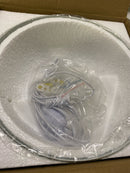 Adsensty HD5-1W-ZJY00062 1-Light White Plug In Pendant Light with Metal Shade On/Off Dimmer Switch, No Bulbs Included