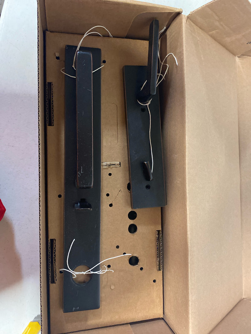 Emtek 4819US10B Lausanne Single Cylinder Keyed Entry Handleset from the Contemporary Collection - Oil Rubbed Bronze