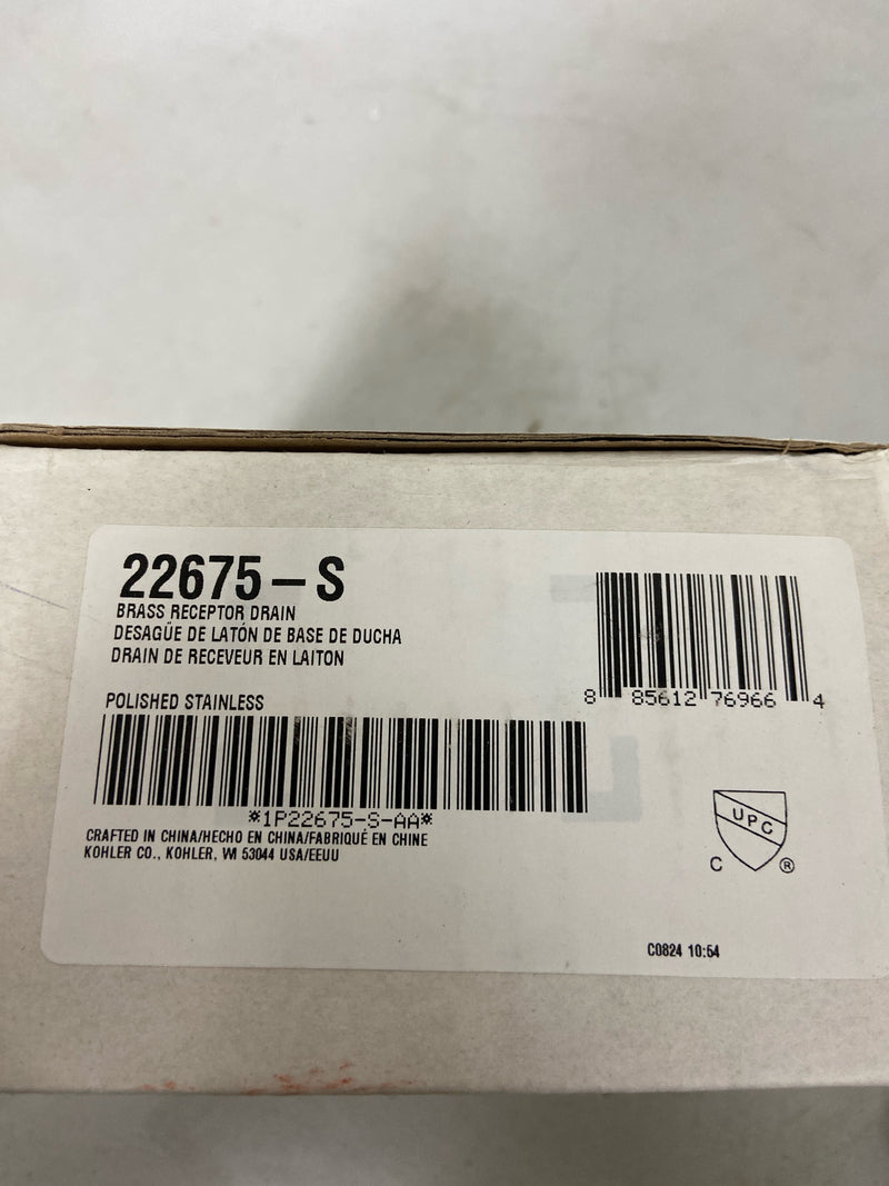 Kohler K-22675-S Round Grid Shower Drain - Stainless Steel