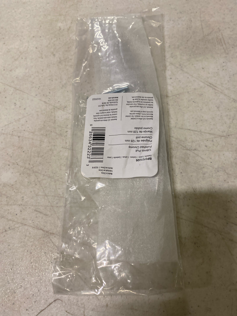 Amerock BP3721226 Current 5-1/16 in. (128 mm) Modern Polished Chrome Edge Cabinet Pull