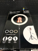 Alsy 24383-000 67.5 in. Black Contemporary 3CCT Integrated LED Selfie Ring Light Tripod with Adjustable Height and Smart Phone Holder