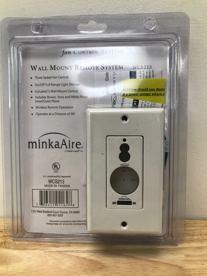 MinkaAire Wall Mount 256 Bit AireControl Ceiling Fan Wall Control