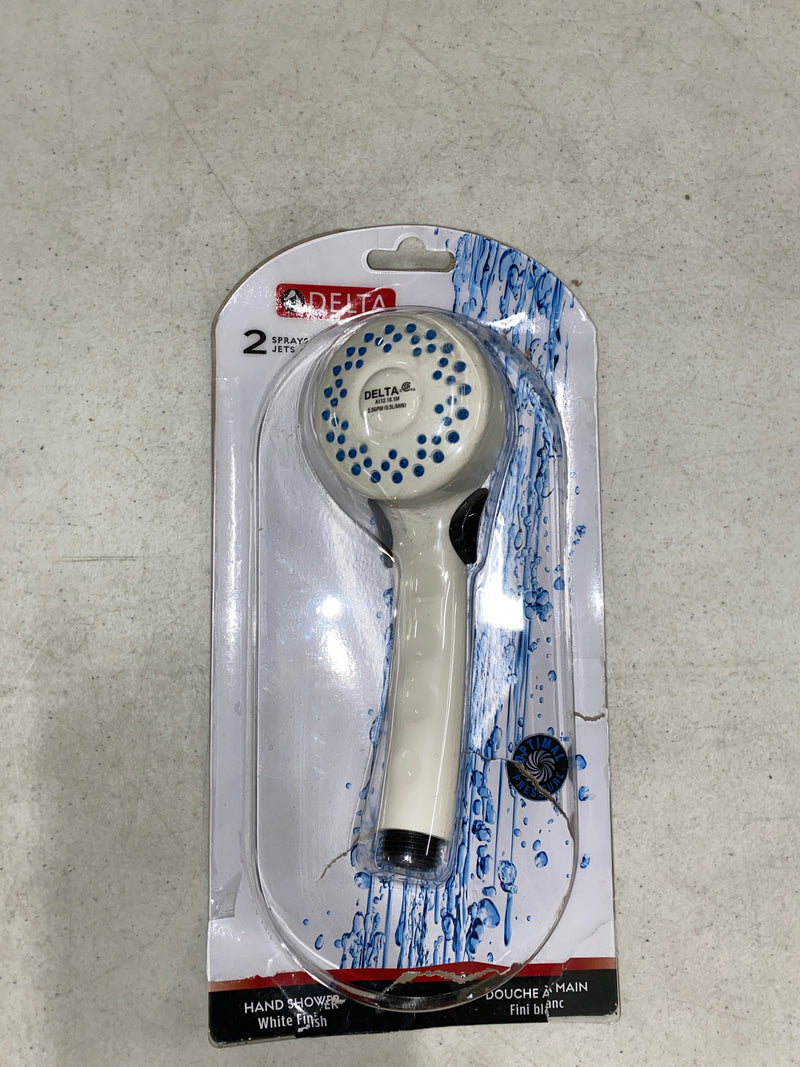 Delta Faucet Single-Spray Hand Held Shower Head, White 59462-WHB-PK