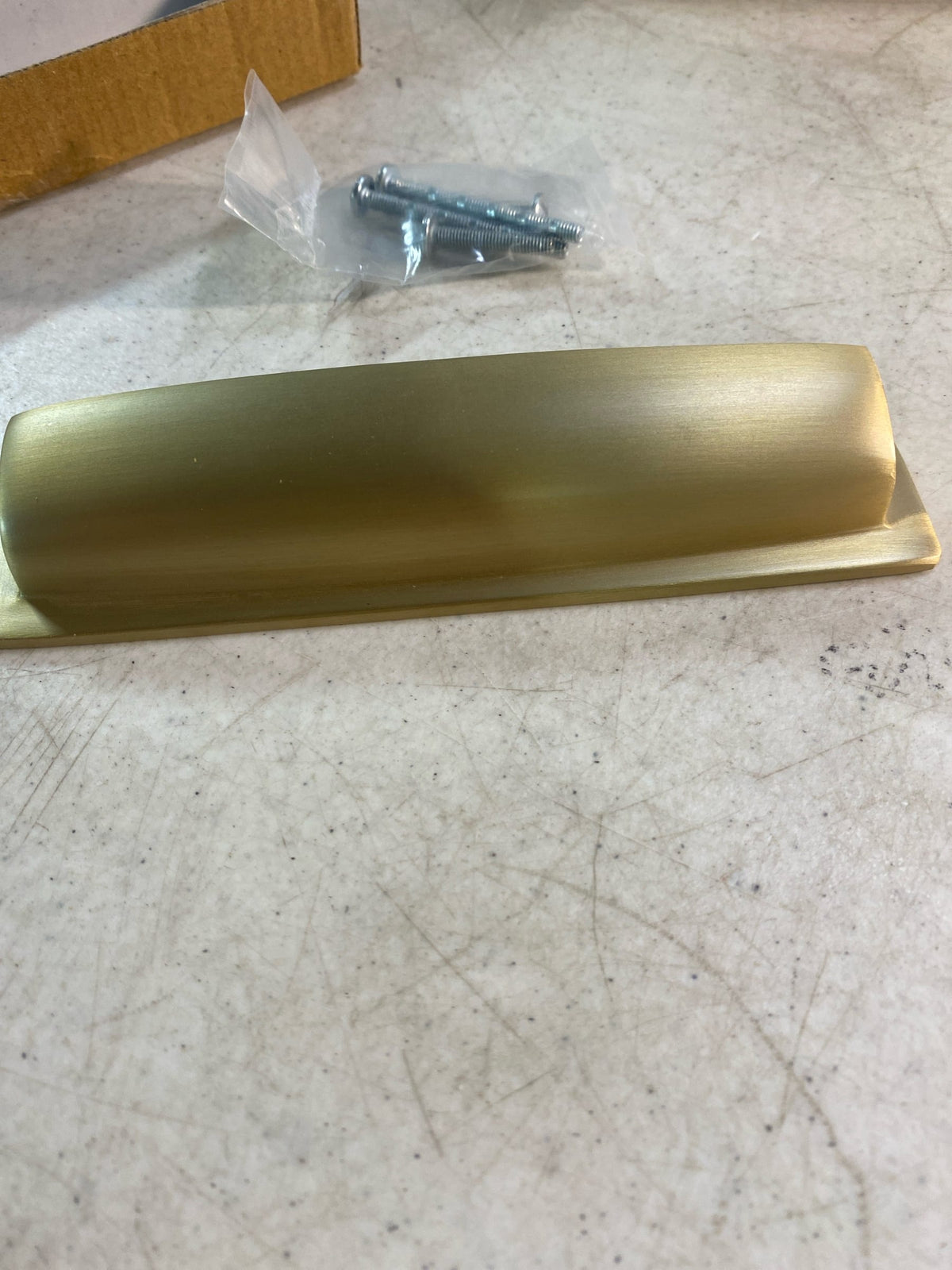 Signature Hardware 444228 Edvard 5 Inch Center to Center Cup Cabinet Pull - Satin Brass