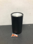 Bel air lighting LED-50021 BK Compact 8 in. Black Integrated LED Outdoor Wall Light Cylinder Sconce with Clear Glass