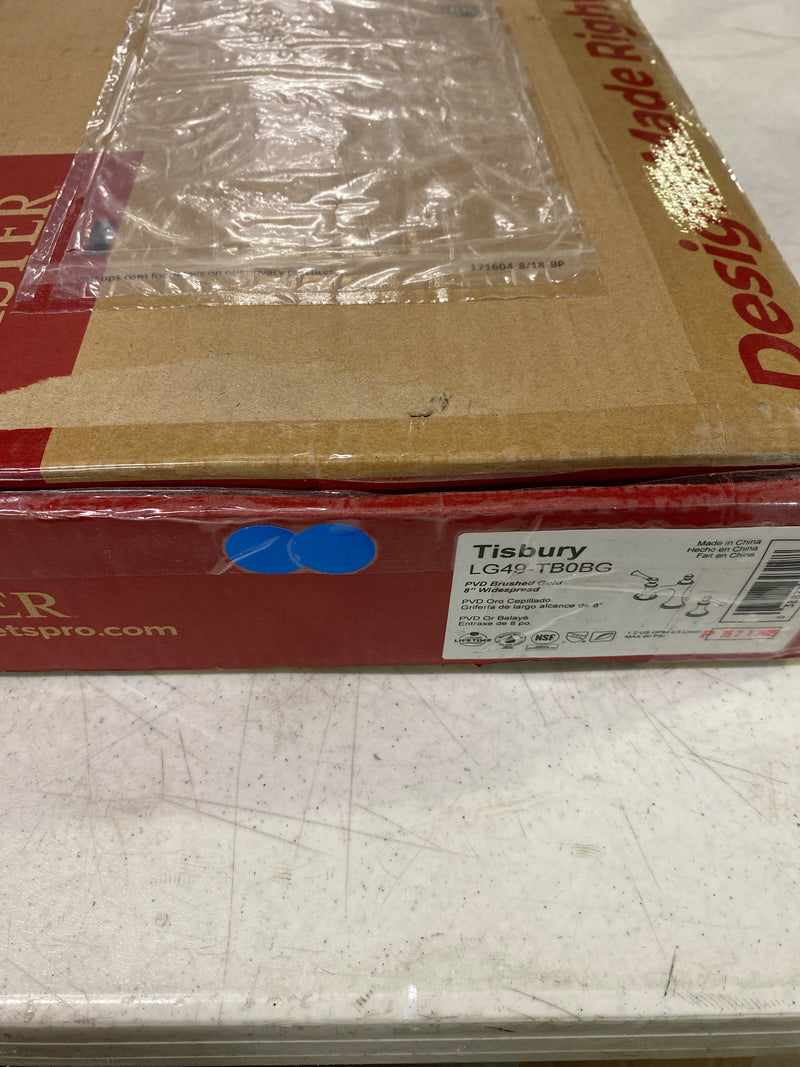 Pfister LG49-TB0BG Tisbury 1.2 GPM Widespread Bathroom Faucet with Pop-Up Drain Assembly - Brushed Gold