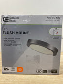 Commercial electric LIL3001LX-01 12 in. Edgelit Integrated LED Flush Mount Painted BN Finish