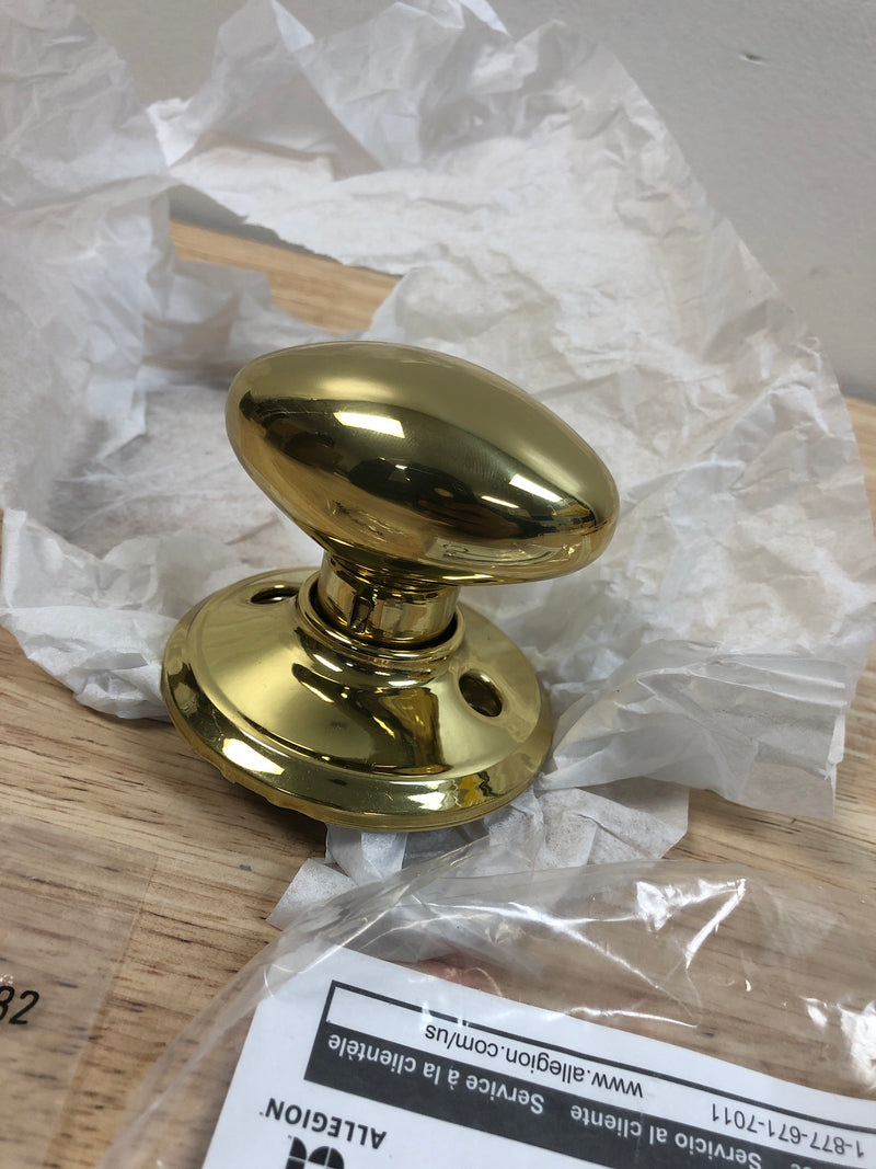 Schlage F170SIE605 Siena Non-Turning One-Sided Dummy Door Knob - Polished Brass