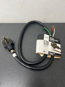 Prime wire and cable rd821024 4 ft. 40a 4-wire range cord - black