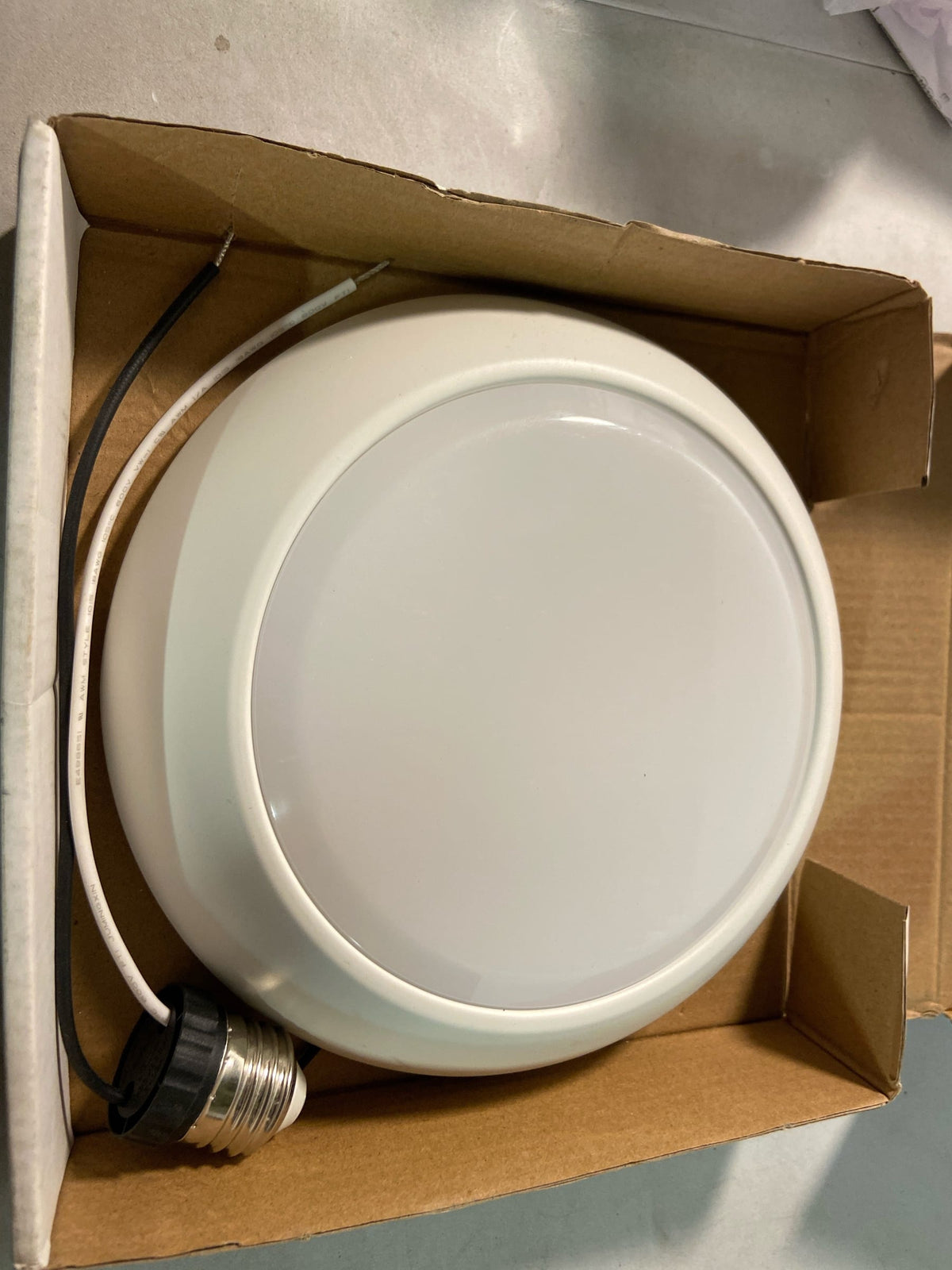 Halo CLD7089SWHR CLD 7 In. White Flush Mount with Frosted Glass Shade
