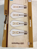 Bulbrite 776243 Pack of (4) 7.6 Watt Dimmable ST18 Medium (E26) LED Bulbs- 800 Lumens, 3000K, and 80CRI - Clear