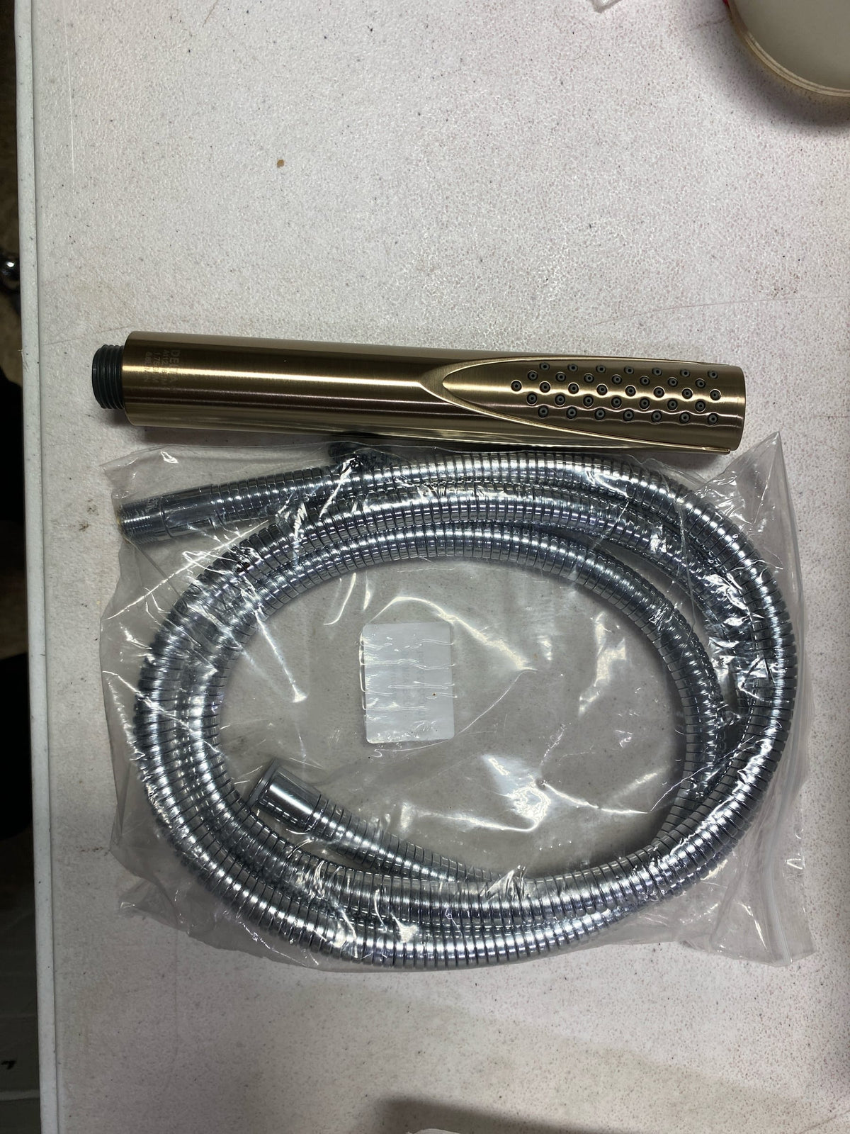 Delta T4759-CZ Trinsic Deck Mounted Roman Tub Filler - Includes Hand Shower - Champagne Bronze