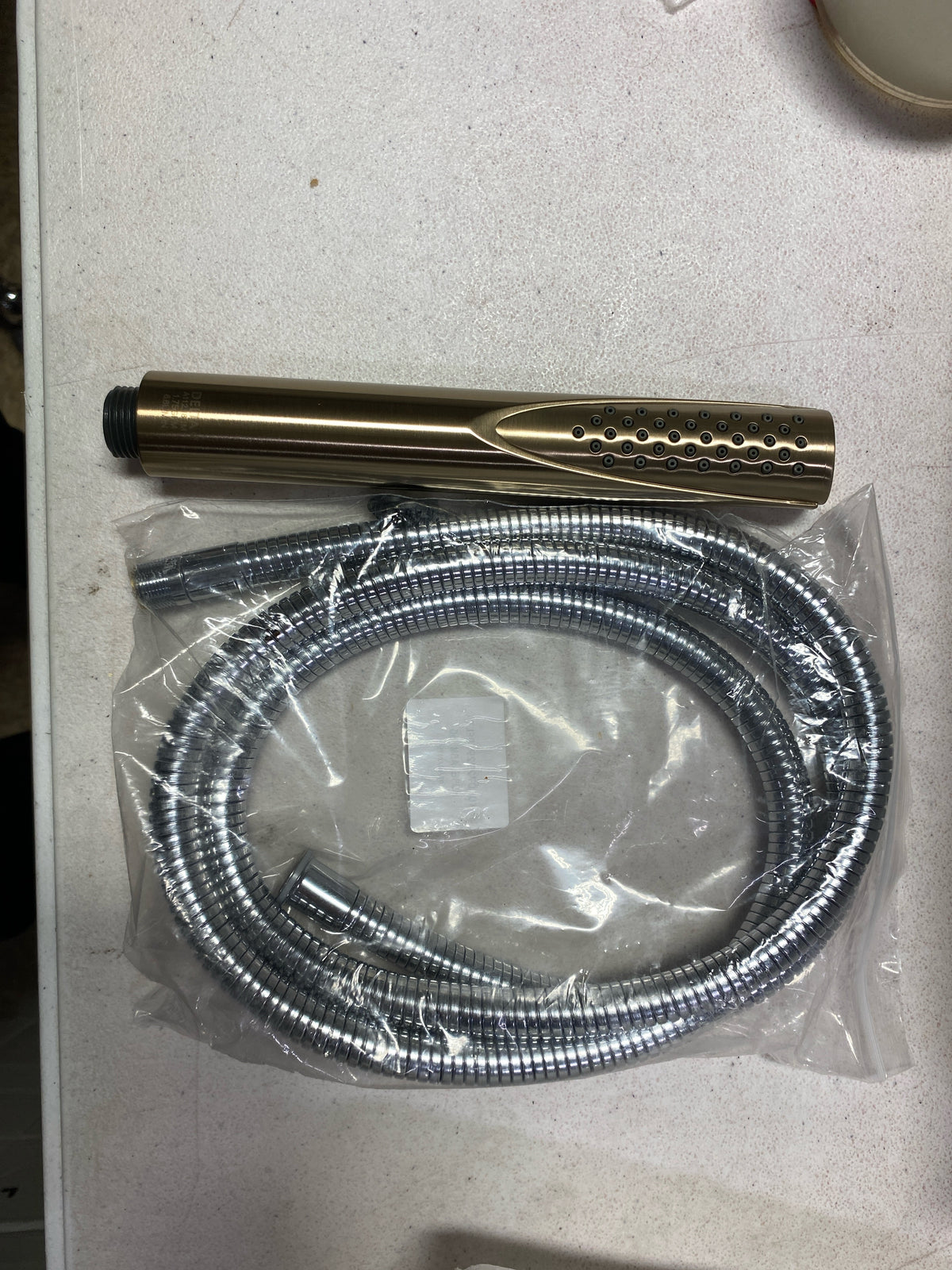 Delta T4759-CZ Trinsic Deck Mounted Roman Tub Filler - Includes Hand Shower - Champagne Bronze