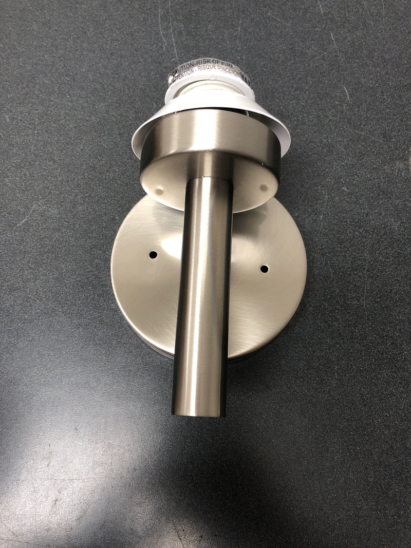 Volume Lighting 2121-33 13.75" Height Wall Sconce with 1 Light and White Glass - Brushed Nickel