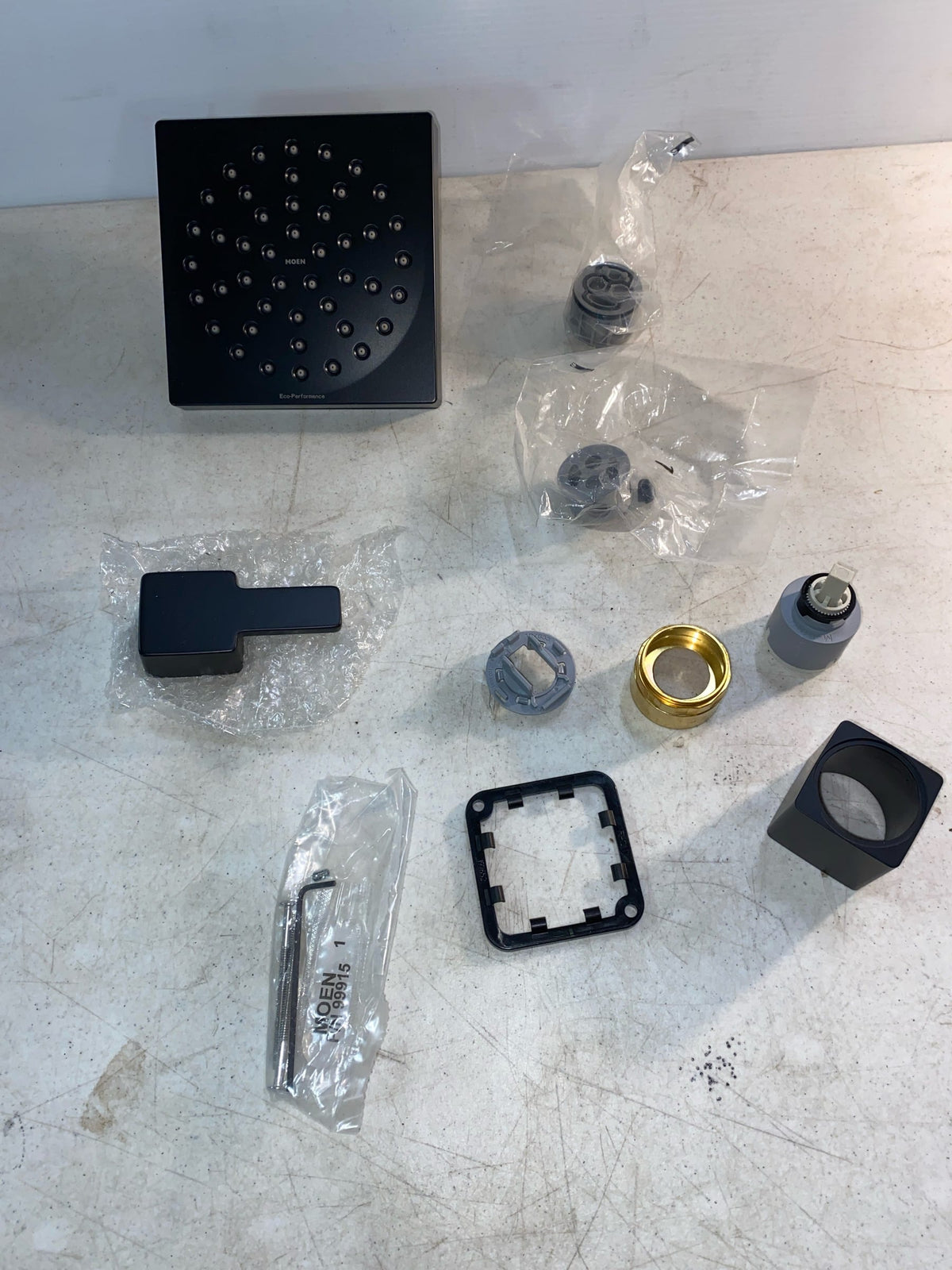 Moen UTS2712EPBL 90 Degree Shower Only Trim Package with 1.75 GPM Single Function Shower Head - Matte Black