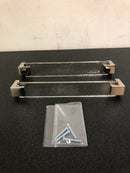 Sietto Affinity 8 Inch Center to Center Handle Cabinet Pull with Clear Glass - Polished Nickel