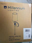 Millennium Lighting 46981-MG 26" Tall Wall Sconce with Tapered Fabric Shade - Modern Gold